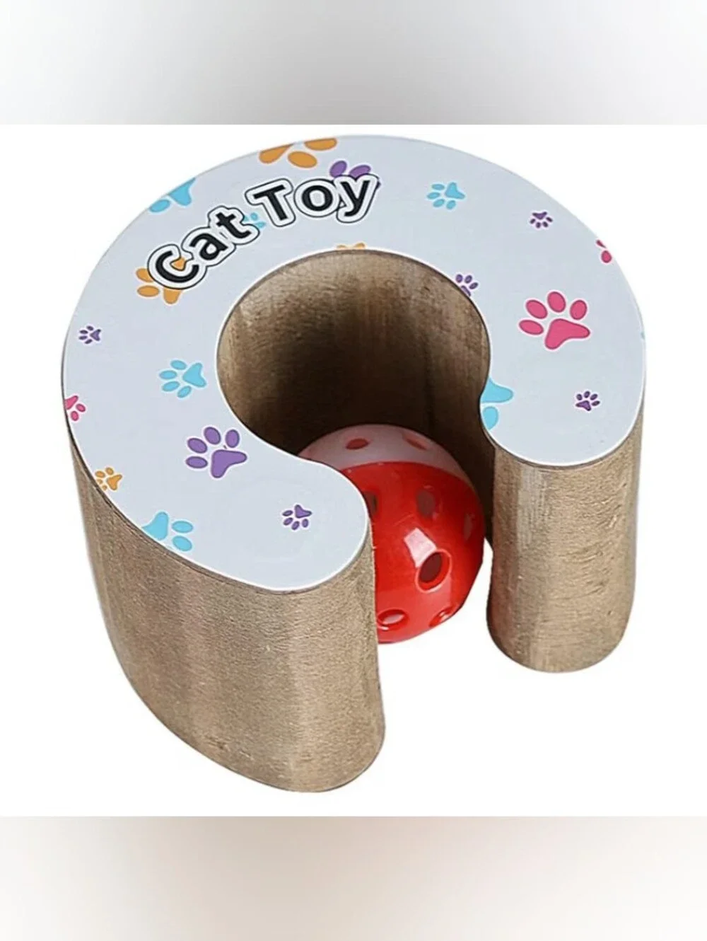 Interactive 😺 Toy & Cardboard Cat Scratcher Set of 2